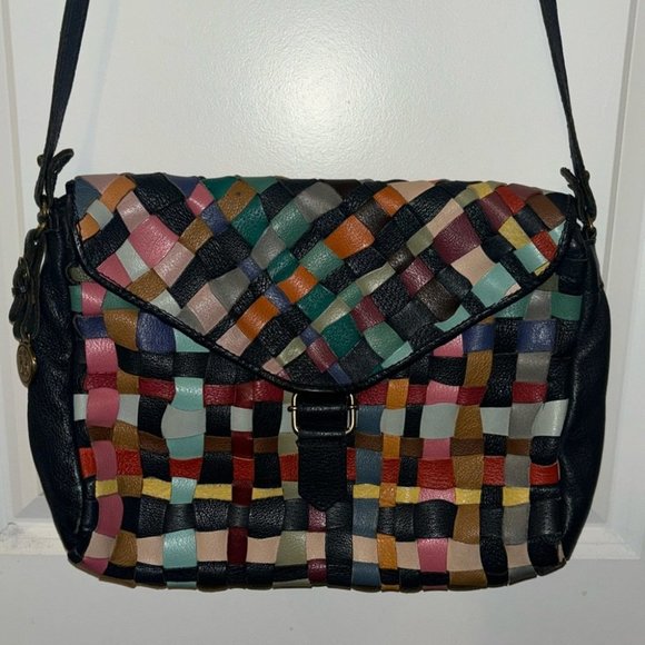 Piero Guidi Handbags - Vintage Piero Guidi Leather Multi Color Crossbody Bag